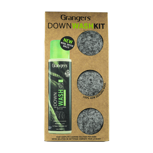 Grangers Down Wash Kit met Down Wash fles en drie droogballen