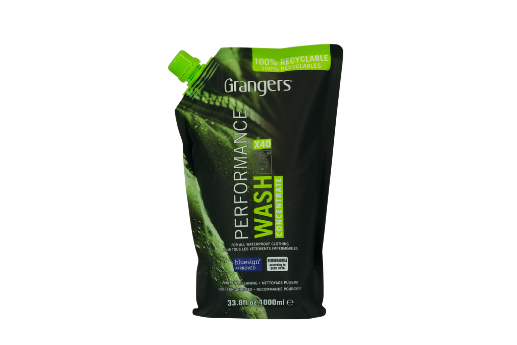 Grangers Performance Wash navulling 1 L eco-navulzak, wasmiddel voor regenjassen